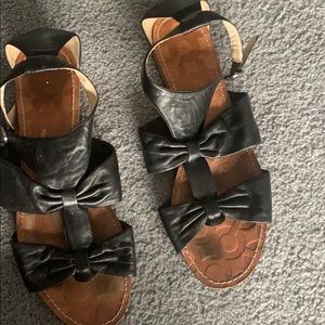 Coach leather sandals